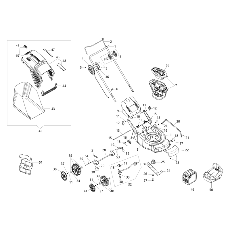 Oleo-Mac Gi 44 P (Gi 44 P) Parts Diagram, Complete illustrated parts list