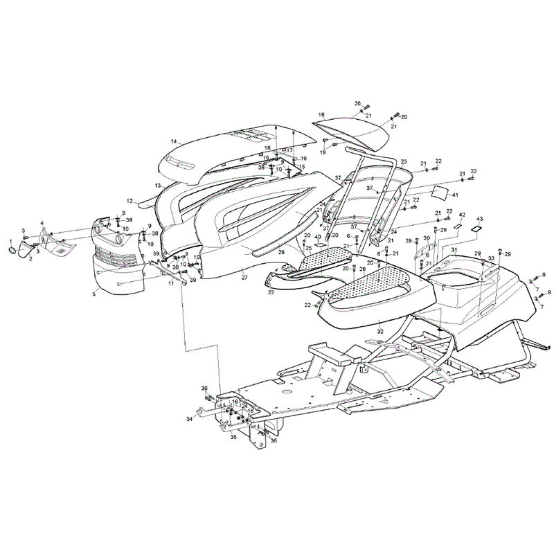 Hayter RS17/102H (17/40) (149C001001-149C099999) Parts Diagram, Engine Cover & Panels