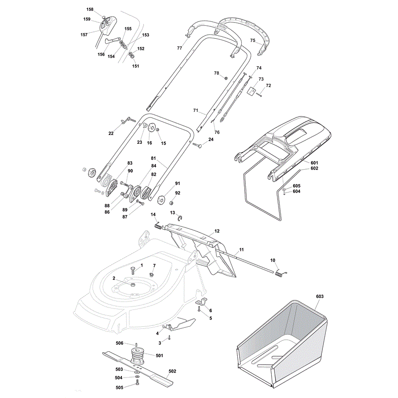 Mountfield 510PD  Petrol Rotary Mower (2008) Parts Diagram, Page 1