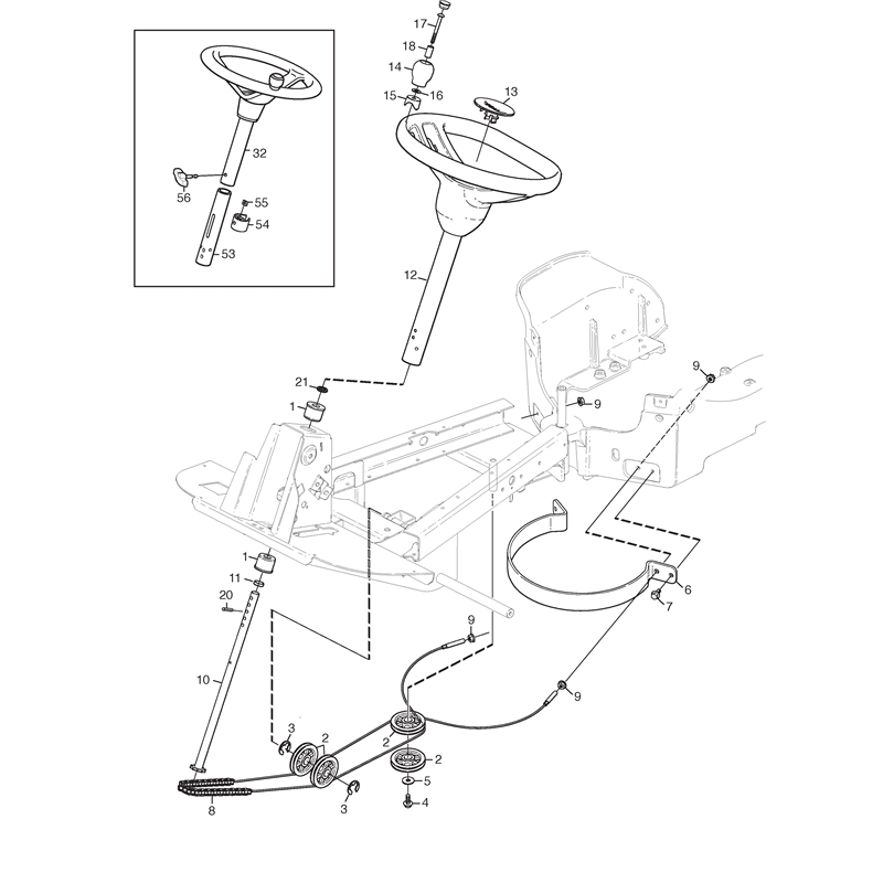 Stiga VILLA 320 HST (13-5711-51 [2013-2015]) Parts Diagram, Steering_0
