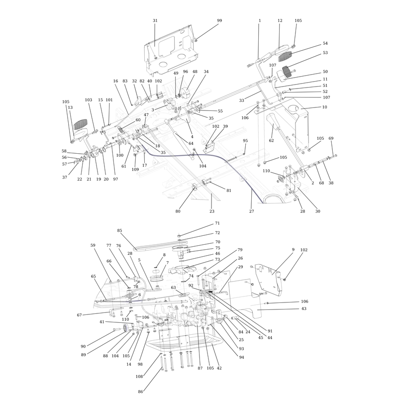 Oleo-Mac CHEYENNE (B&S) 110 4x4 Cat.2014 (CHEYENNE (B&S) 110 4x4 Cat. 2014) Parts Diagram, Control