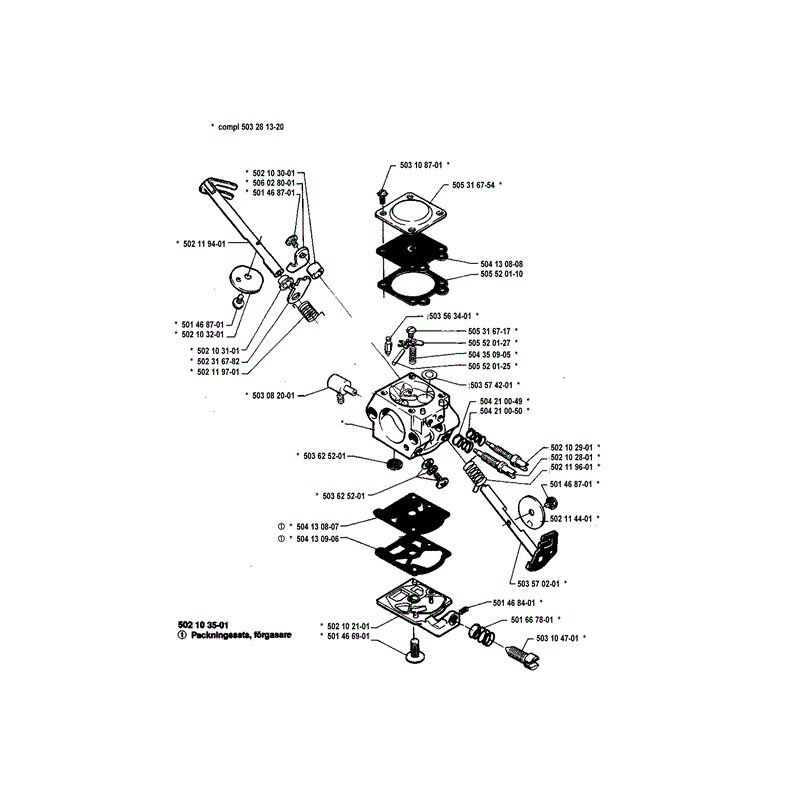 Husqvarna 245RX Clearing Saw (1993) Parts Diagram, Page 6