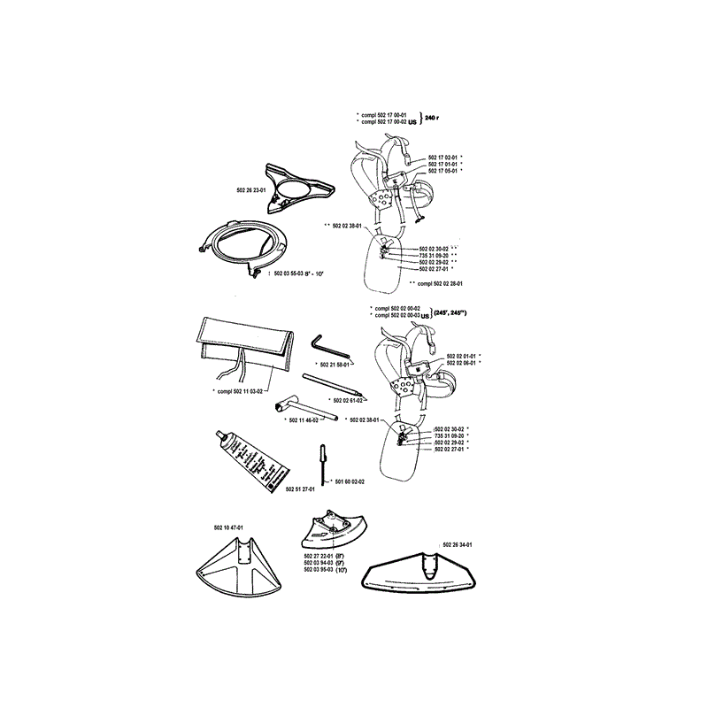 Husqvarna 245RX Clearing Saw (1993) Parts Diagram, Page 7