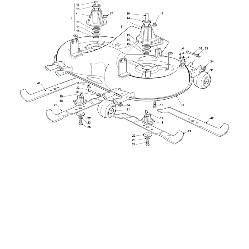 Castel / Twincut / Lawnking XHX240 (2012) Parts Diagram, Cutting Plate