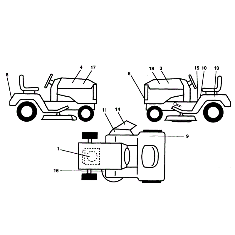 Husqvarna LT120 Tractor  (0000) Parts Diagram, Page 15
