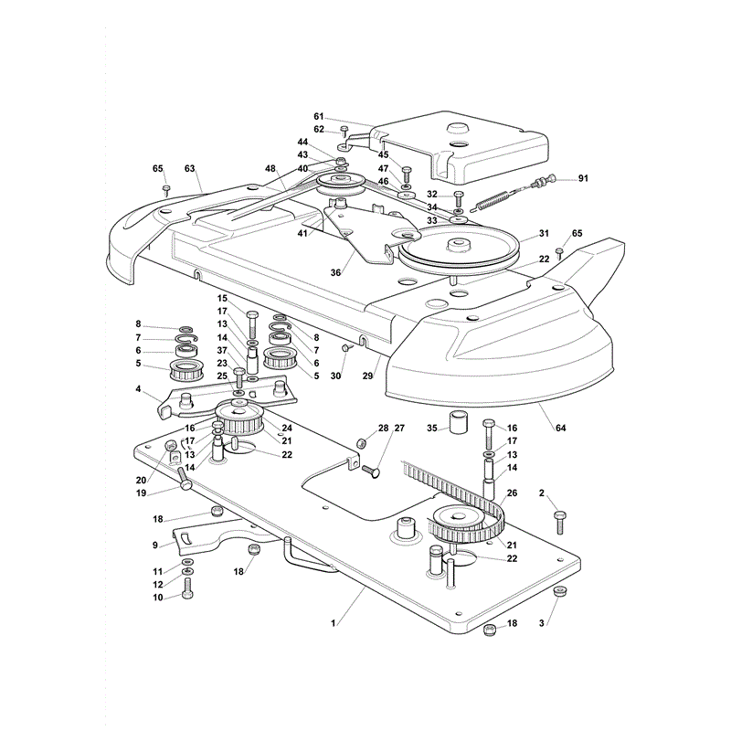 Castel / Twincut / Lawnking XT200HD (2010) Parts Diagram, Cutting Plate 1