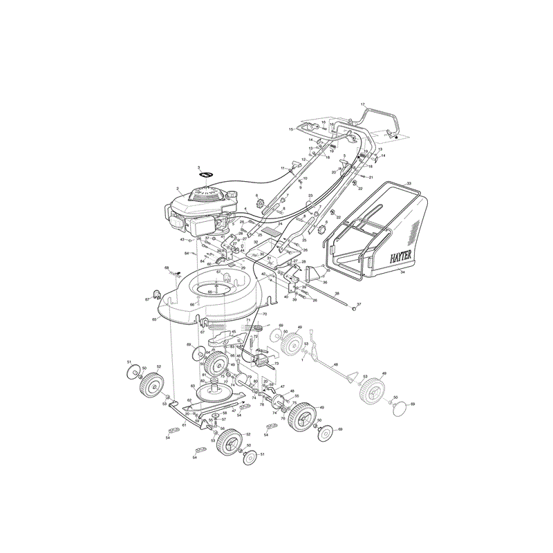 Hayter Motif 48 Autodrive  (434D) Parts Diagram, Page 1