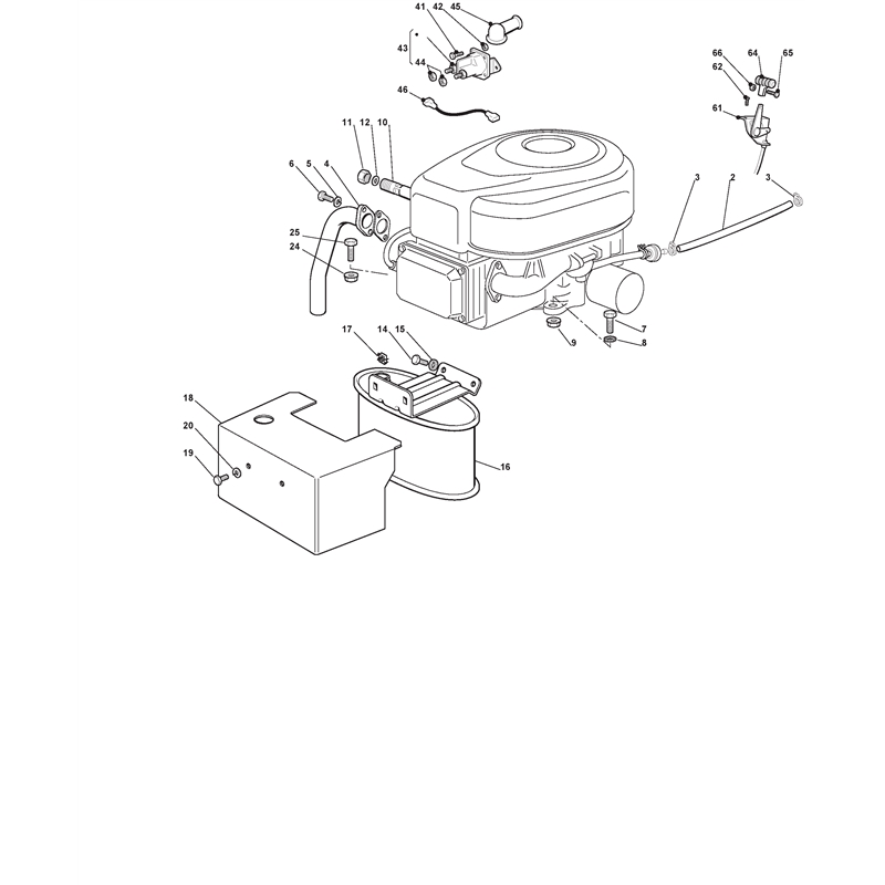 Mountfield 1636H Lawn Tractor (2T0430283-MFR [2012]) Parts Diagram, 18,5 Hp