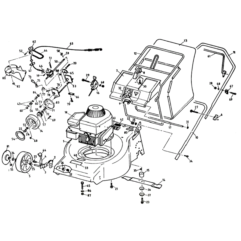 Mountfield Laser/Mascot (MP85003-4) Parts Diagram, Page 1