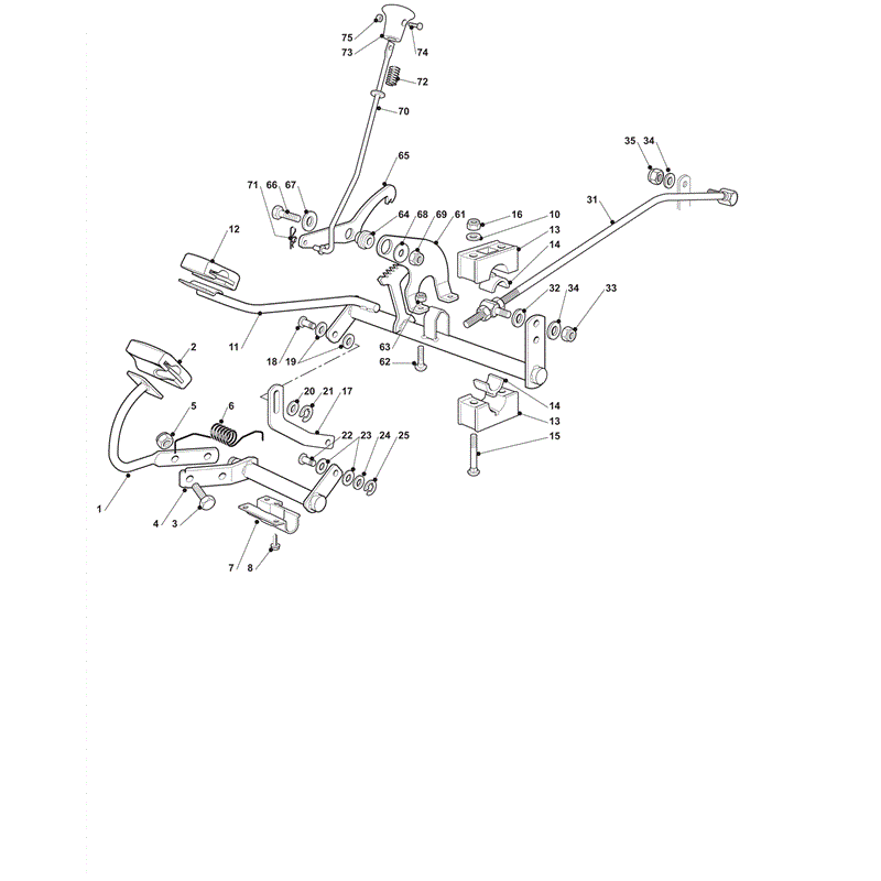 Castel / Twincut / Lawnking XHX240 (2012) Parts Diagram, Drive Controls