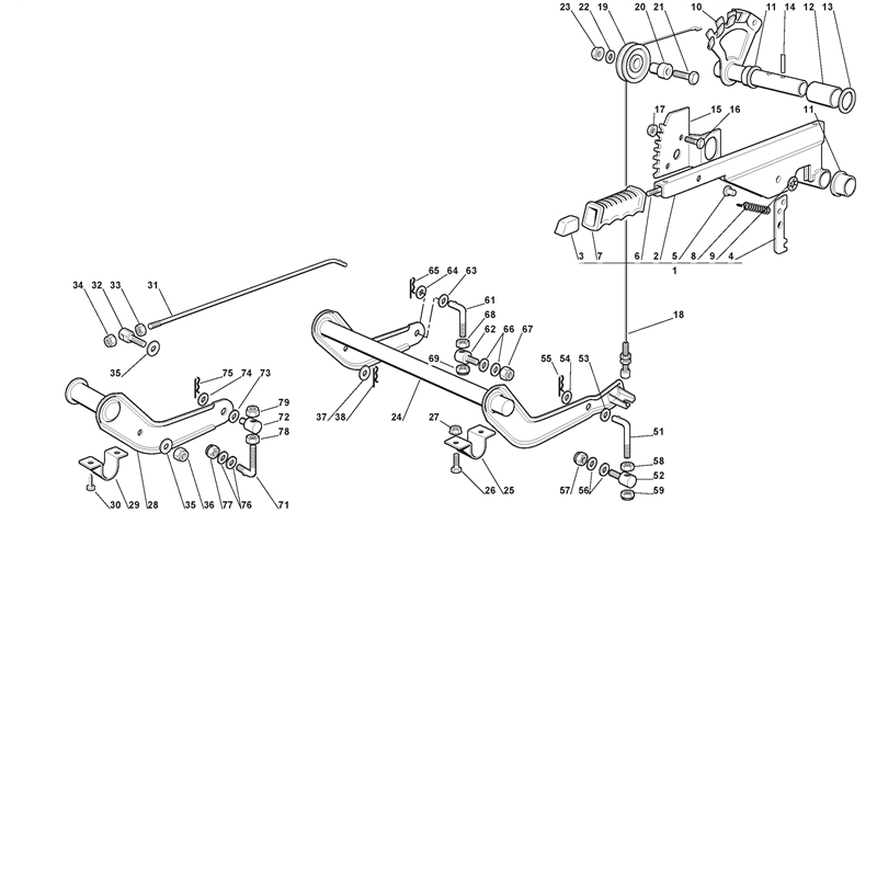 Mountfield 1436M Lawn Tractor (299951333-MOU [2002-2005]) Parts Diagram, Cutting Plate Lifting