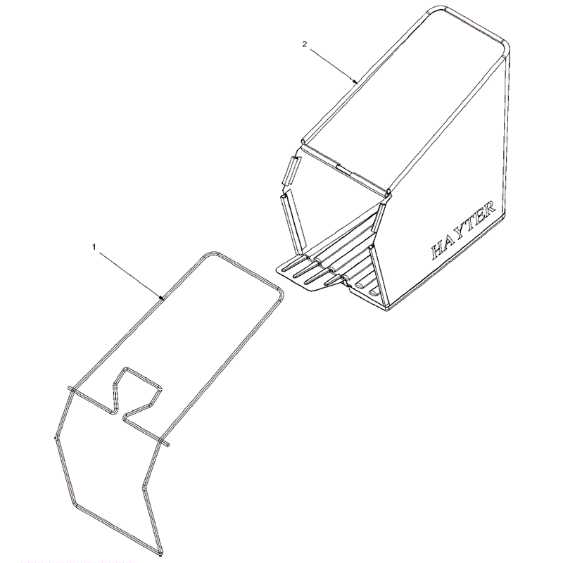 Hayter R48 Recycling (447) (447E280000001 - 447E290999999) Parts Diagram, Grassbag Assembly