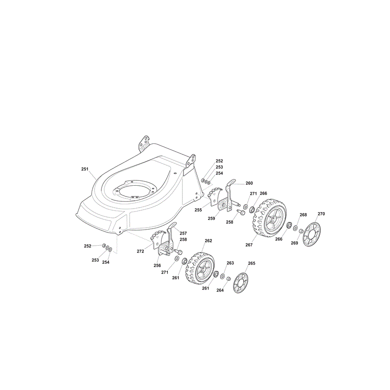 Mountfield 420HP Petrol Rotary Mower (2008) Parts Diagram, Page 2