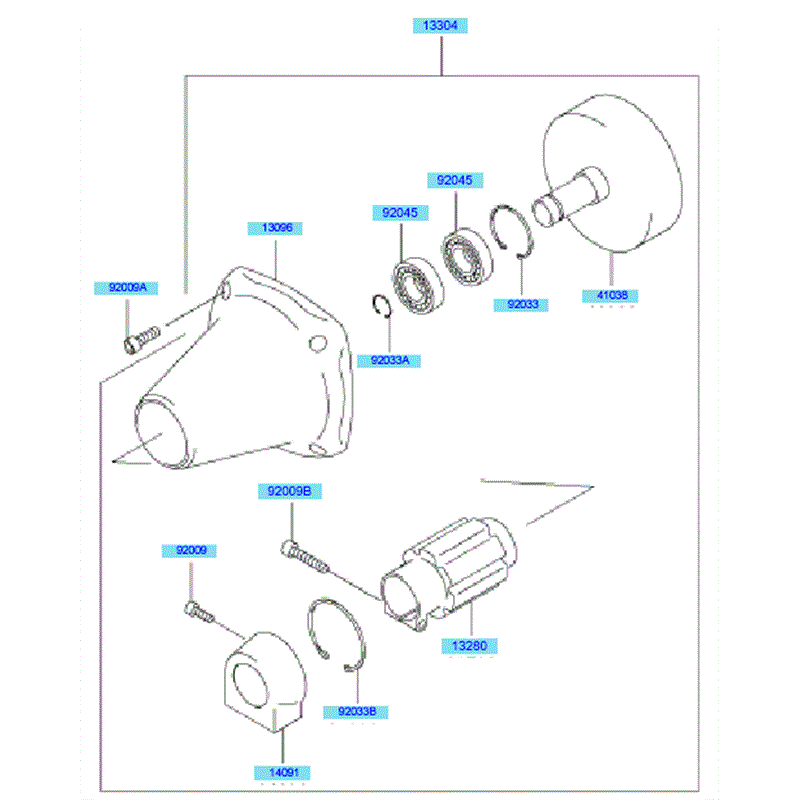 Kawasaki KBL35A (HA035A-BS50) Parts Diagram, Housing