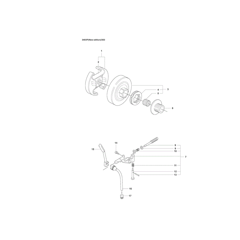 Husqvarna 346XP Chainsaw (346XP) Parts Diagram, Page 2