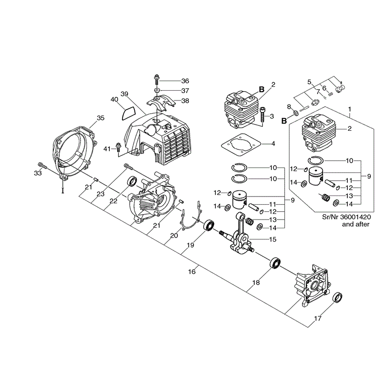 Echo CLS-5000 Brushcutter (CLS5000) Parts Diagram, Page 1