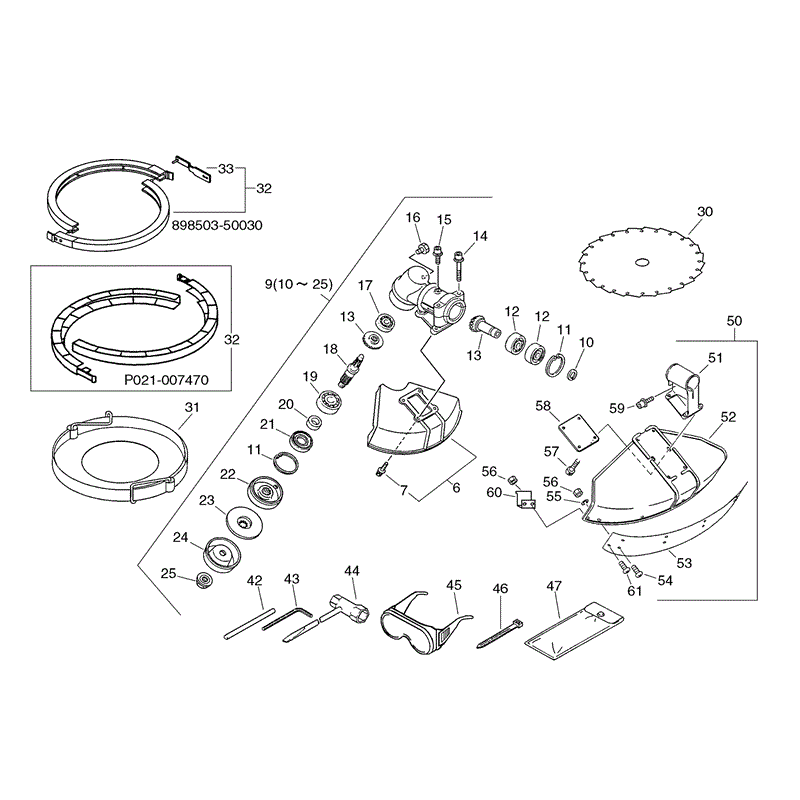 Echo CLS-5000 Brushcutter (CLS5000) Parts Diagram, Page 7