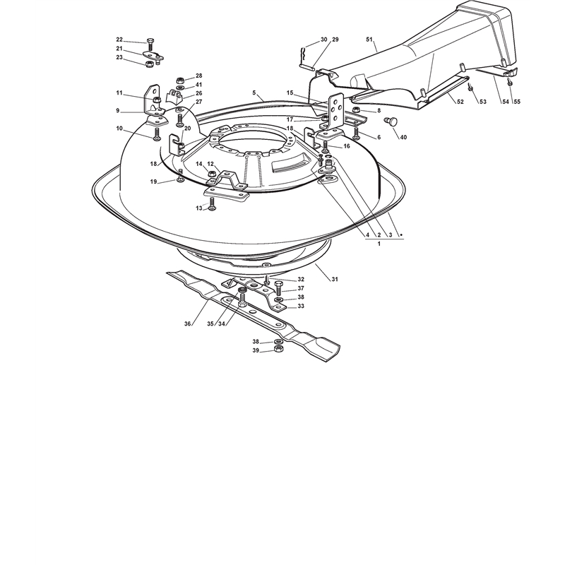 Mountfield 625M Ride-on (299970613-MOU [2003-2006]) Parts Diagram, Cutting Plate