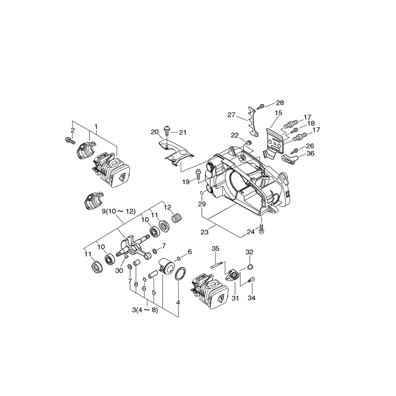 Echo CS-320T Chainsaw (CS320T) Parts Diagram, Page 1