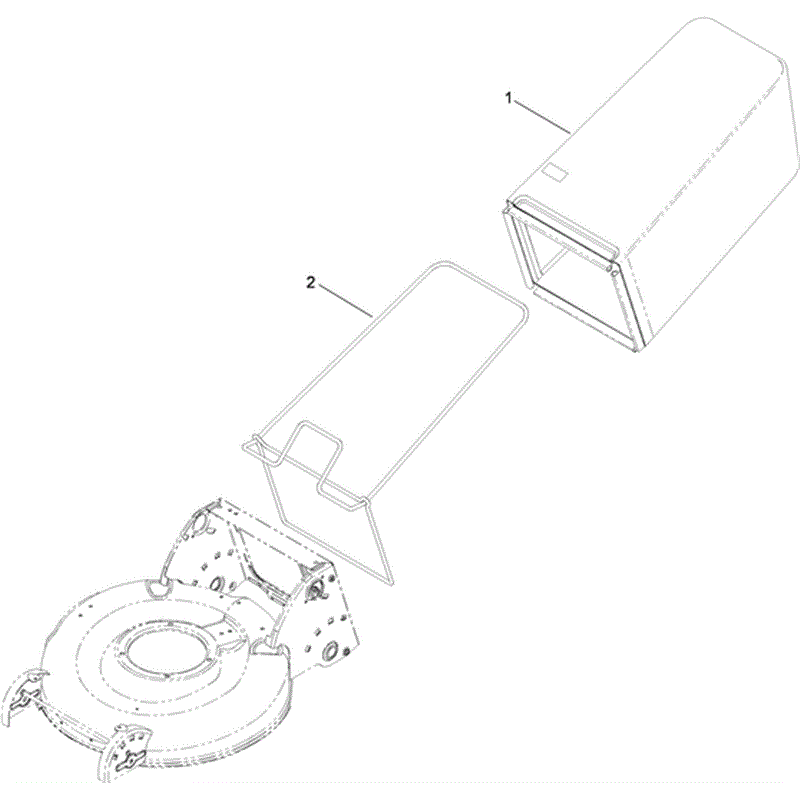 Hayter R53 Recycling Lawnmower (448F313000001 - 448F313999999) Parts Diagram, Grassbag Assembly