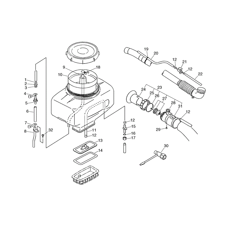 Echo DM4610 Knapsack Blower (DM4610) Parts Diagram, Page 8