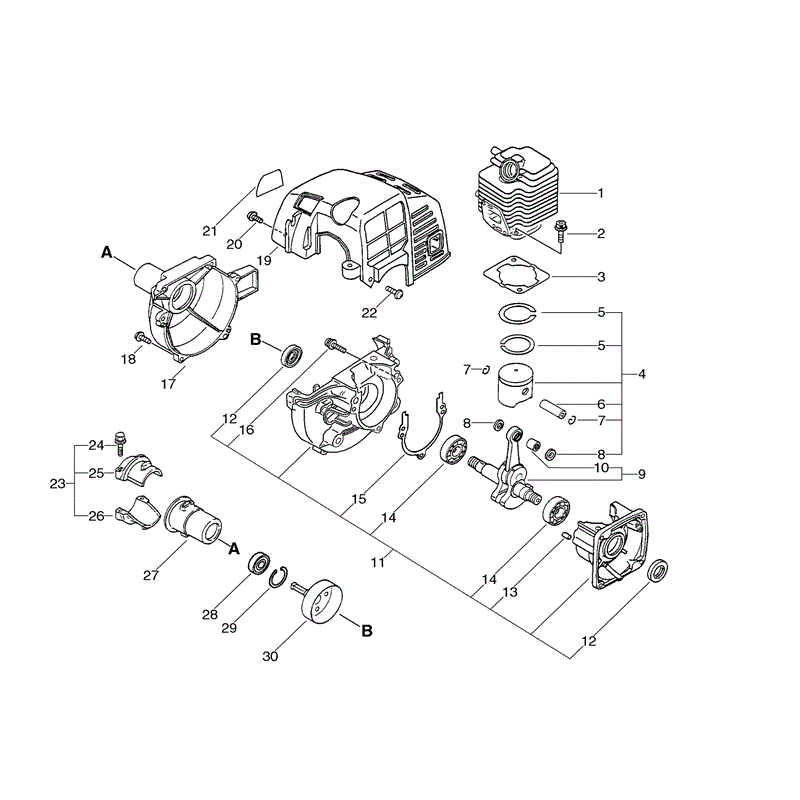 Echo GT2150 (GT2150) Parts Diagram, Page 1
