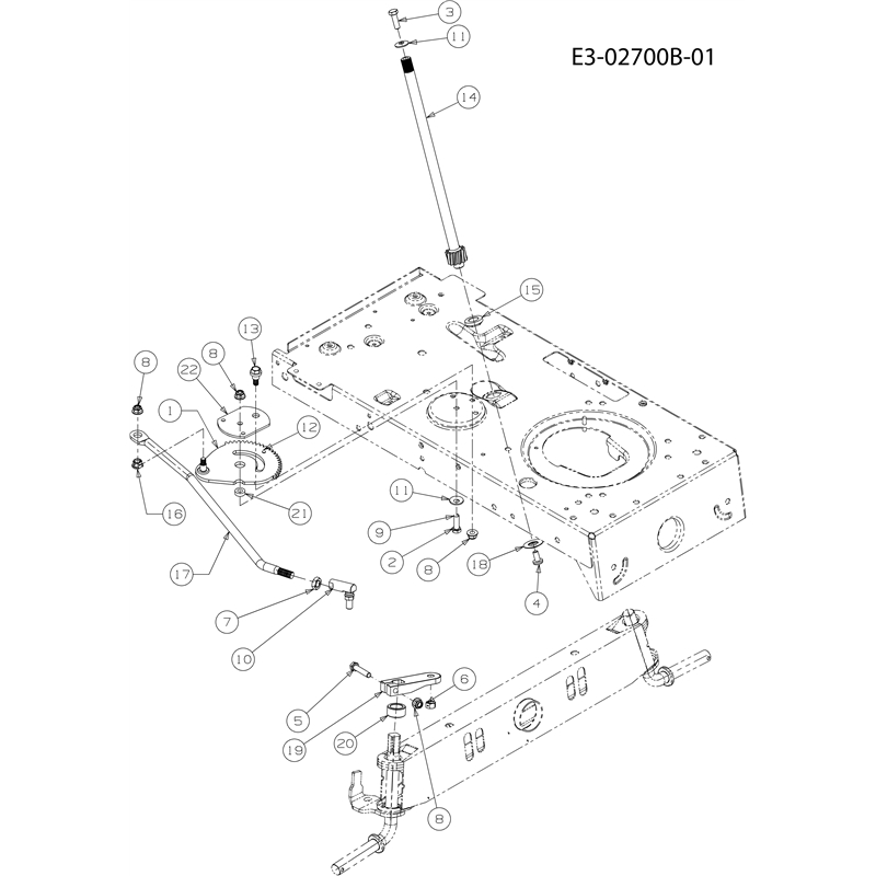 Oleo-Mac KROSSER 92-15,5 H Cat.2011 (KROSSER 92-15,5 H Cat.2011) Parts Diagram, Steering assembly