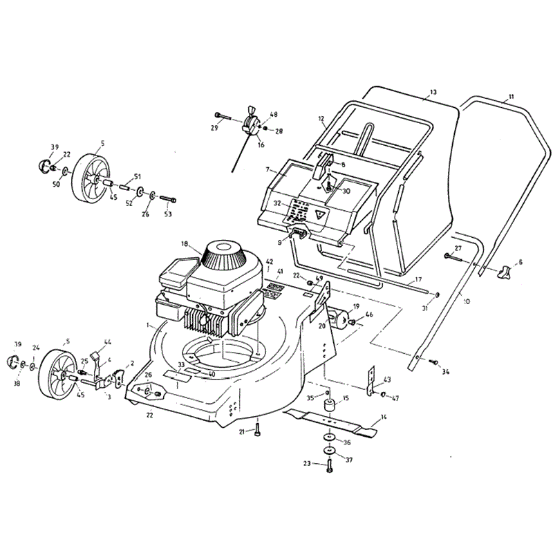 Mountfield Laser/Mascot (MP85301-05-09-10-11-13-15) Parts Diagram, Page 1