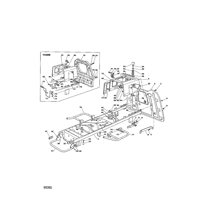 Mountfield 1436M Lawn Tractor (13-2651-12 [2002]) Parts Diagram, Chassis