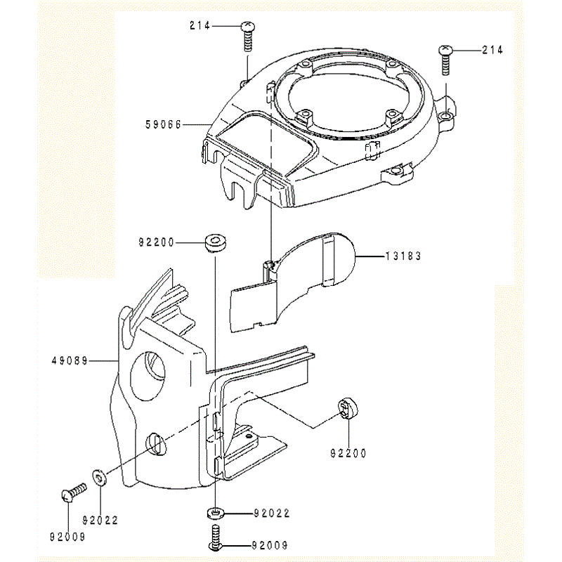 Kawasaki KHS750A  (HB750A-AS50) Parts Diagram, COVERS