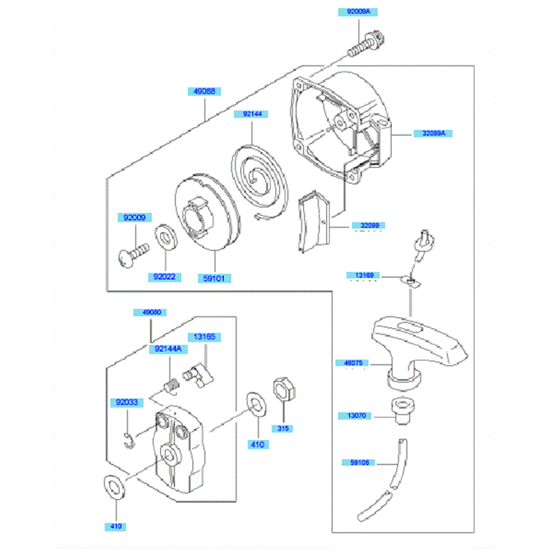 Kawasaki KRB400B (HG400A-BS51) Parts Diagram, Starter
