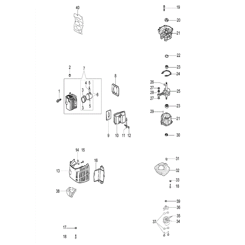 Efco TG2600XP (2009) Parts Diagram, Page 1