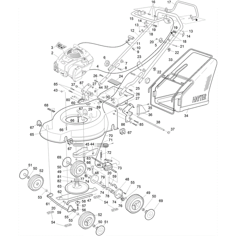 Hayter Motif 48 Autodrive  (439H315000001 and up) Parts Diagram, Page 1