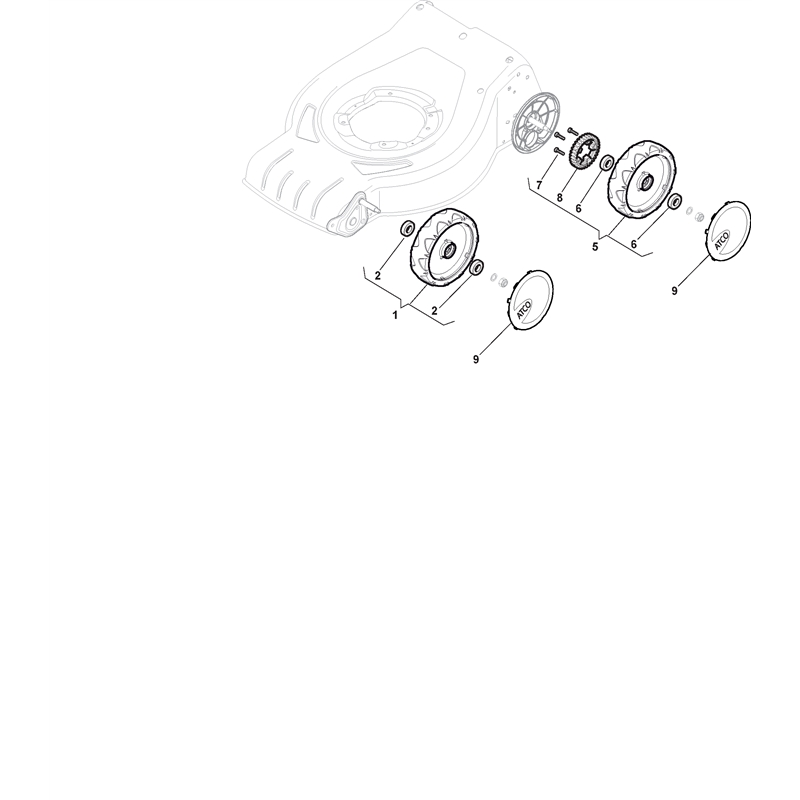 ATCO (New From 2012) QUATTRO 16S  (2018) (2018) Parts Diagram, Wheels and Hub Caps
