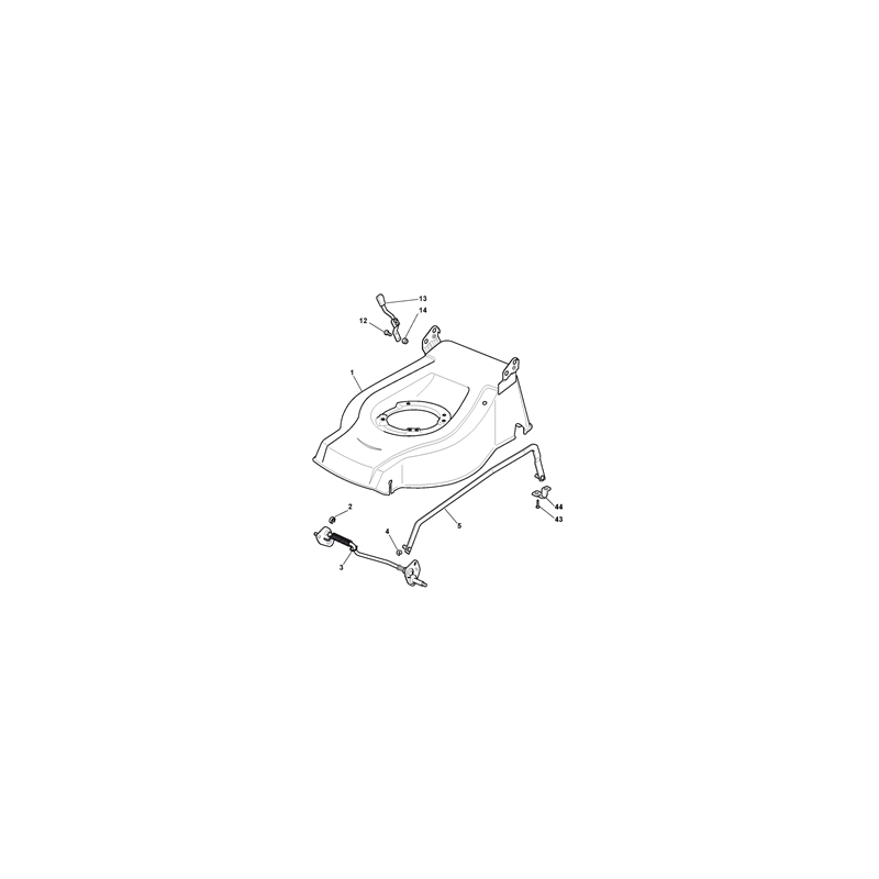 Mountfield 5320 PD 4S INOX  Petrol Rotary Mower (291592023-M08 [2008]) Parts Diagram, Deck And Height Adjusting