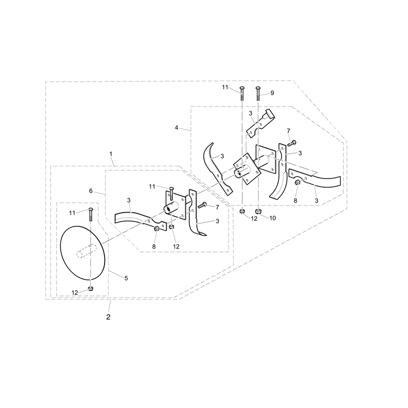 Bertolini 202 S (K800 H - SN T210) (202 S (K800 H - SN T210)) Parts Diagram, Tiller