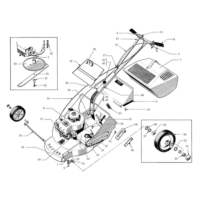 Hayter Harrier 2-19 (046) Lawnmower (046/H17351-046/H19350) Parts Diagram, PSEI629 Mainframe Aseembly