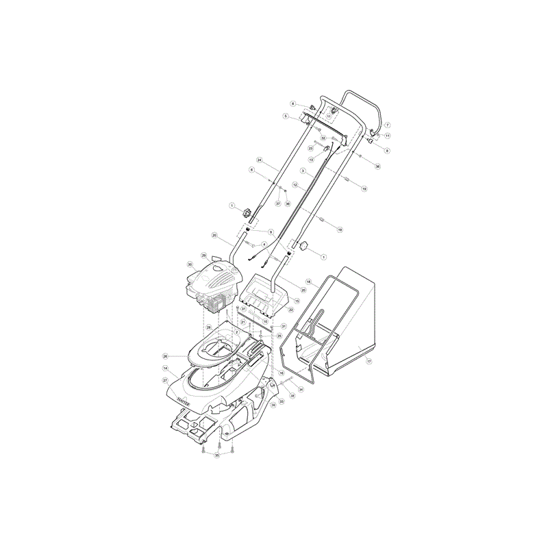 Hayter Spirit 41 Autodrive Rear Roller Lawnmower (619) (619) Parts Diagram, Page 1