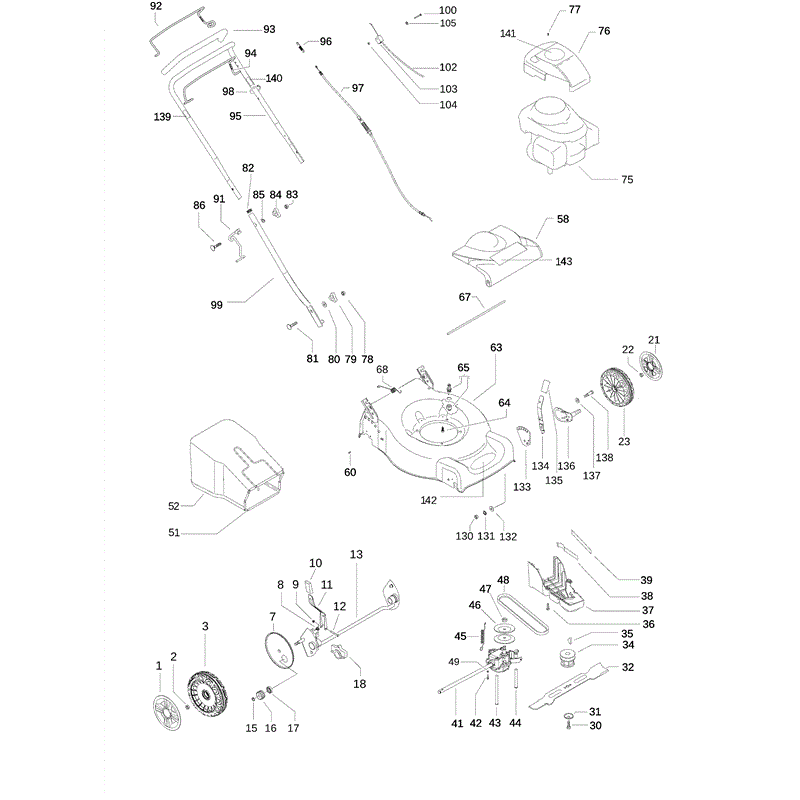 McCulloch M46-450CD (966524101) Parts Diagram, Page 1