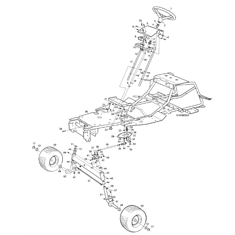 Hayter RS17/102H (17/40) (149C001001-149C099999) Parts Diagram, Steering & Front Axle