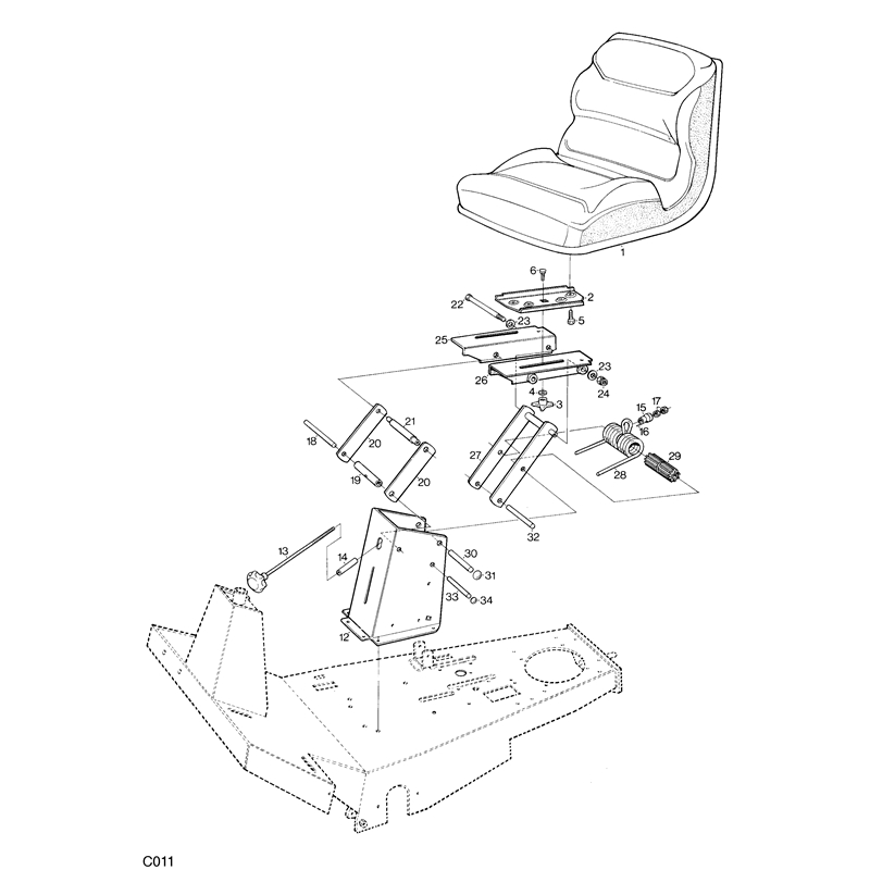 Stiga VILLA SENATOR (13-2861-33 [2003]) Parts Diagram, Seat_0