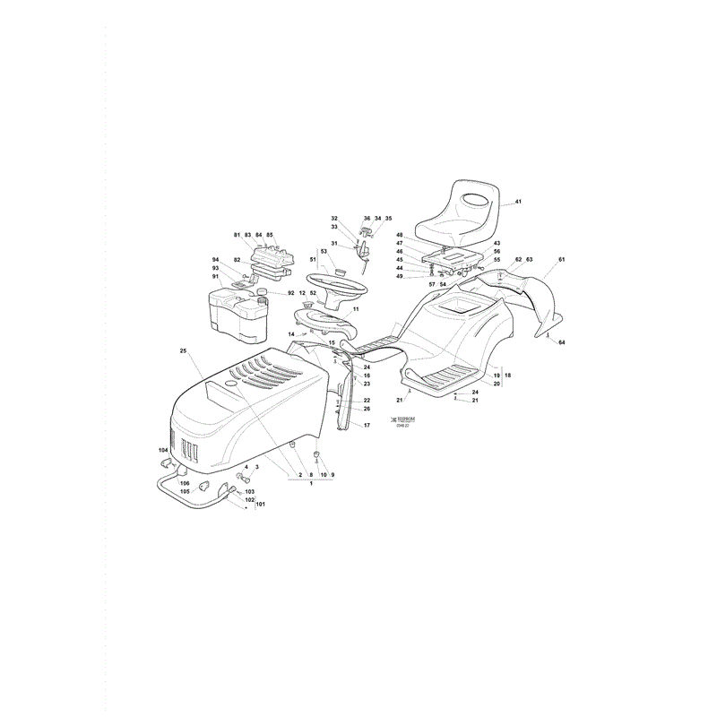 Castel / Twincut / Lawnking J98SHYDRO (J98 S Hydro Lawn Tractor) Parts Diagram, Page 2
