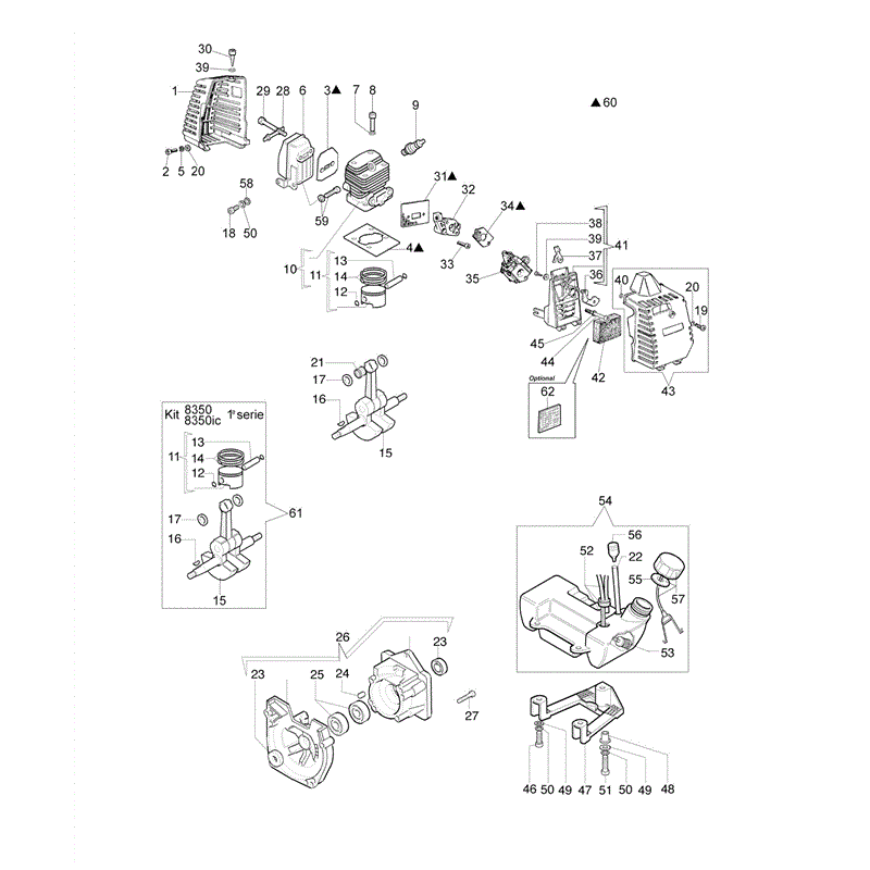 Efco 8350IC (2008) Parts Diagram, Page 1