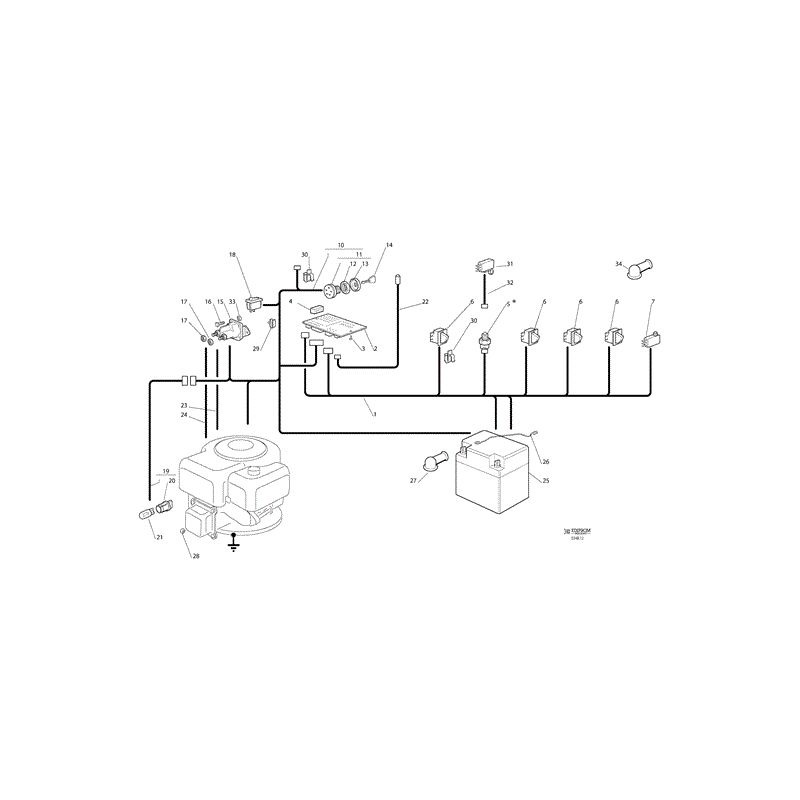Castel / Twincut / Lawnking JB92HYDRO (JB92 Hydro Lawn Tractor) Parts Diagram, Page 16