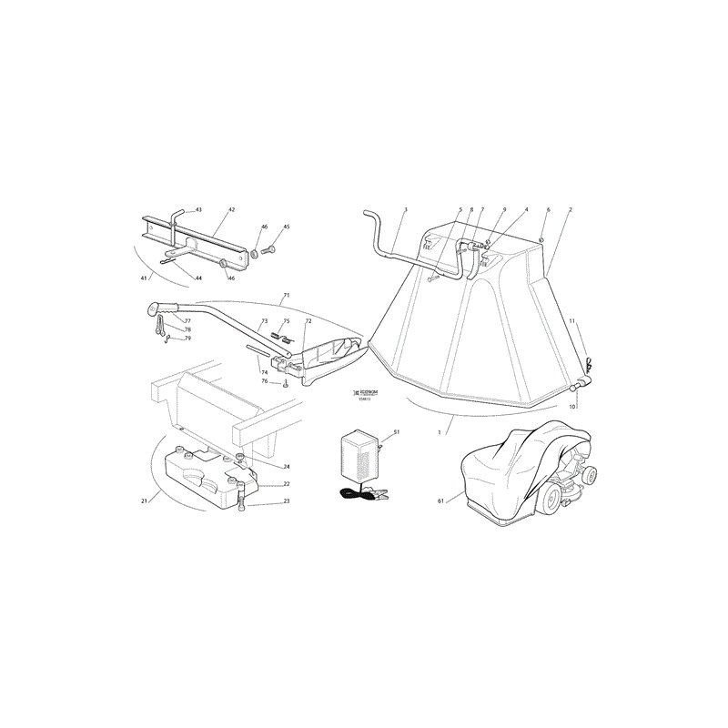 Castel / Twincut / Lawnking JB92HYDRO (JB92 Hydro Lawn Tractor) Parts Diagram, Page 18