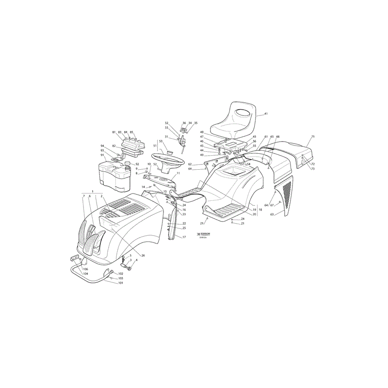 Castel / Twincut / Lawnking JB92HYDRO (JB92 Hydro Lawn Tractor) Parts Diagram, Page 2