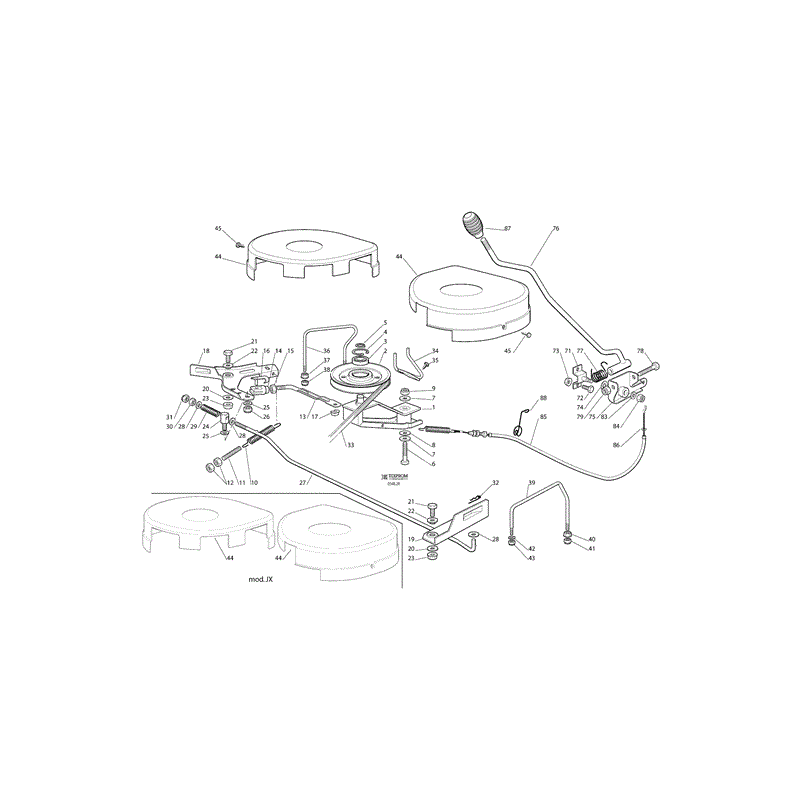 Castel / Twincut / Lawnking JB98S (JB98 S Lawn Tractor) Parts Diagram, Page 10