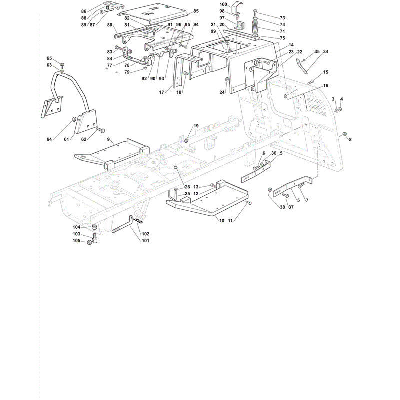 Castel / Twincut / Lawnking XT175HD (2012) Parts Diagram, Chassis