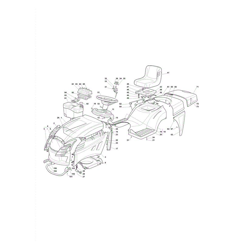Castel / Twincut / Lawnking JX92 (JX92 Lawn Tractor) Parts Diagram, Page 2
