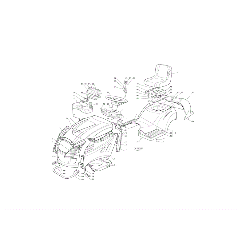 Castel / Twincut / Lawnking JX98SHYDRO (JX98 S Hydro Lawn Tractor) Parts Diagram, Page 2